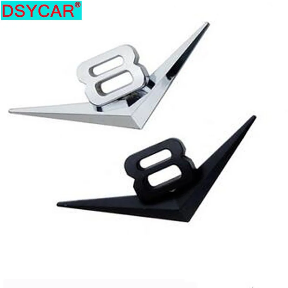 DSYCAR 3D Metal V8 Engine Display Car Sticker Emblem Badge Suit for Universal Car,Car Accessories Decoration Stickers New