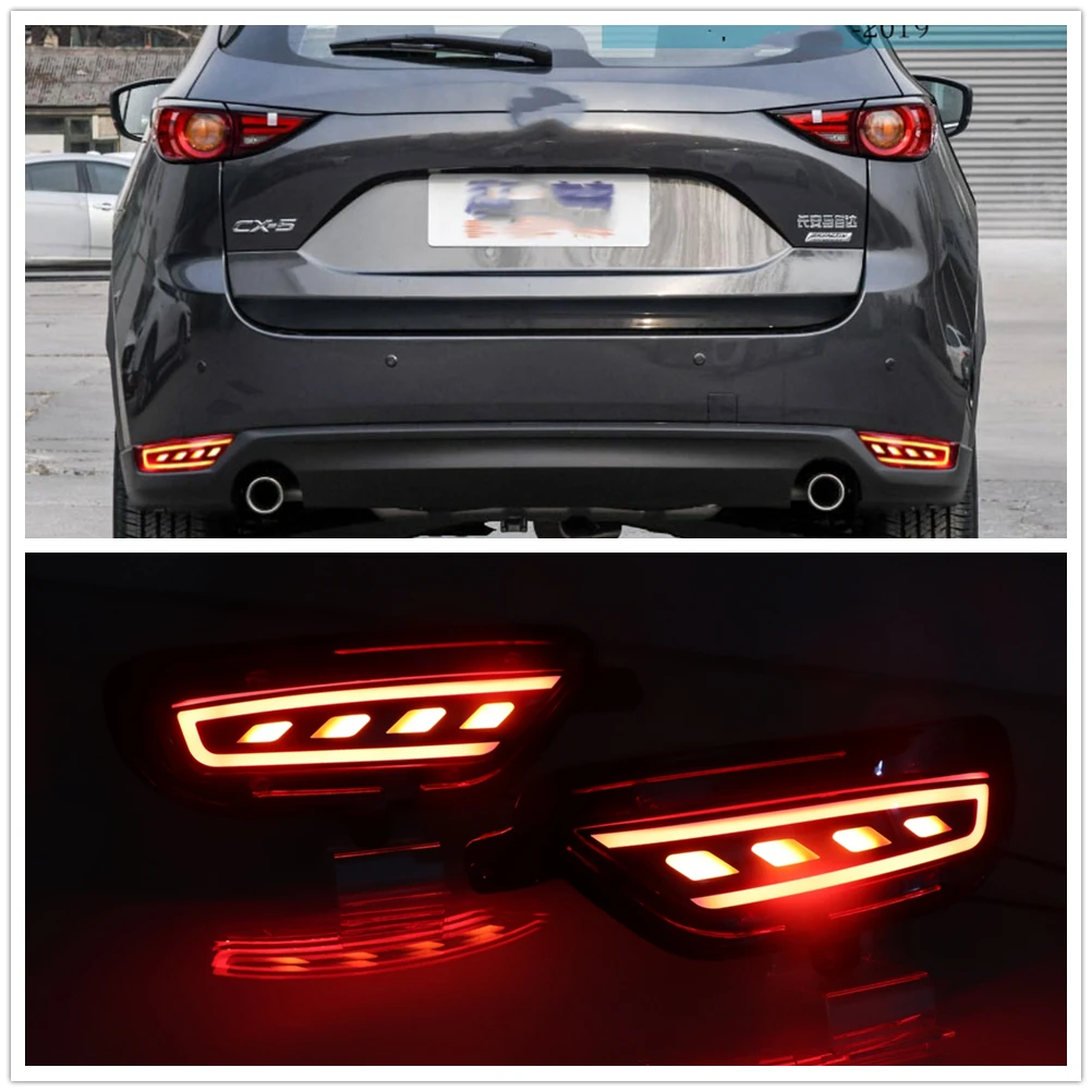 

For MAZDA CX-5 CX5 2018-2019 LED Fog Lamp Rear Bumper Diffuser Side Brake Light Indicator Signal Reflector Tail Bulb Lighting