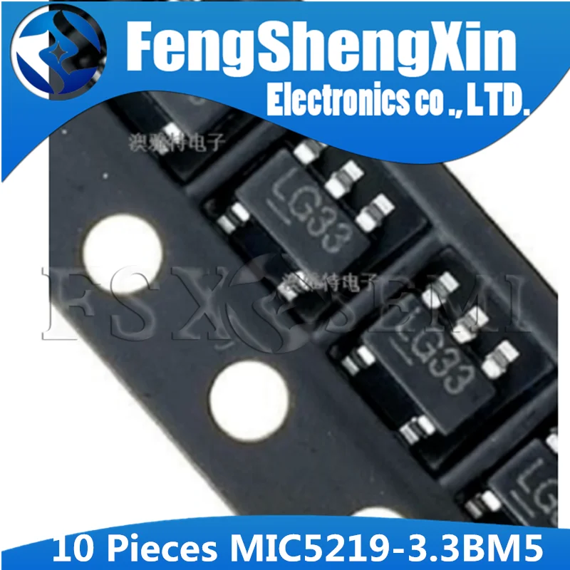10pcs MIC5219-3.0 LG30 MIC5219-3.3 LG33 MIC5219-5.0 LG50 MIC5219-3.0BM5 MIC5219-3.3BM5 MIC5219-5.0BM5 MIC5219-3.3YM5 SOT23
