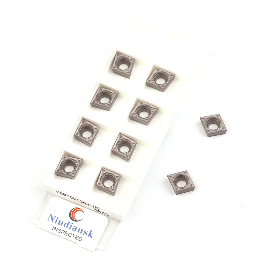 CCMT09T304-HQ NK60 CCMT09T308-HQ NK60 Gốm Kim Loại Lưỡi Dao Cắt Cao Chất Lượng Nội Bộ Biến Dạng Carbide Lưỡi Dao Tiện Bằng Máy CNC Dụng Cụ
