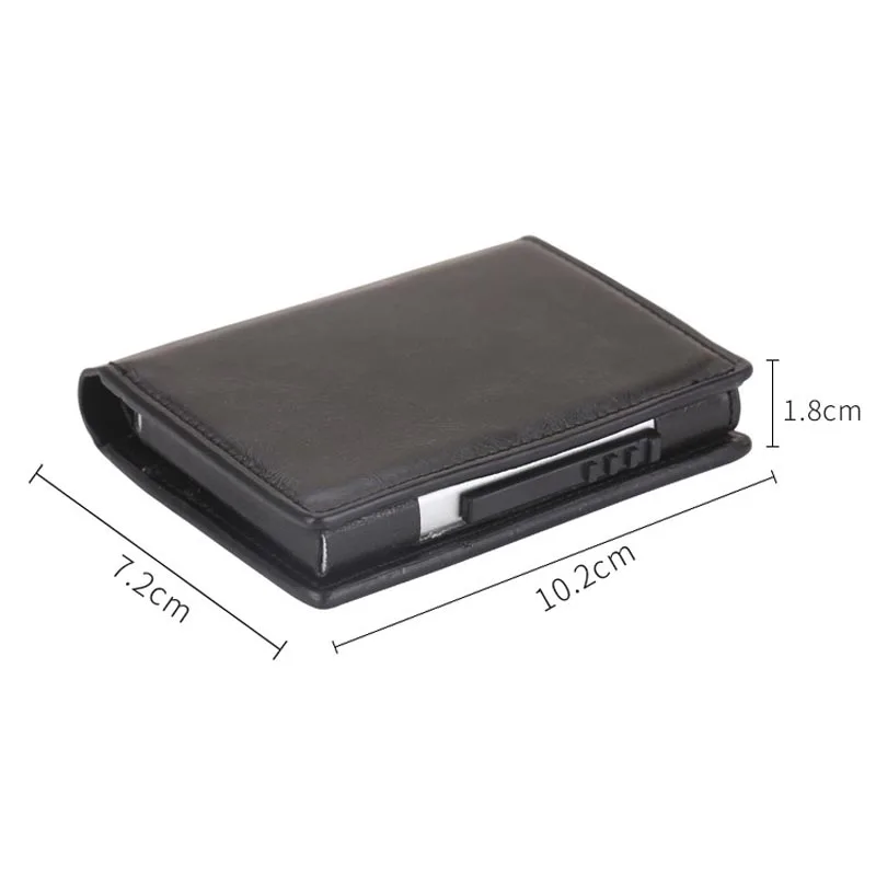 NEW Anti-Rfid Protection Men Women Credit Card Holder Pu Leather Fashion Slim Mini Wallet Aluminum Business id Card Case