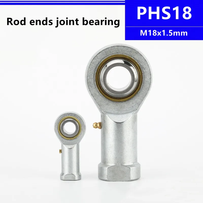 5Pcs PHS18 M18x1.5mm Fish Eye Rod End Joint Bearing Rod Ends Plain Bearings With Oil Nozzle Inner Thread