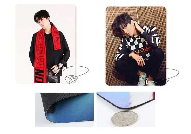 

2 PCS Dimash kudaibergen Photos Mouse Pad Rubber Material Kazakhstan Male Art Music Singer Christmas New Year Gift