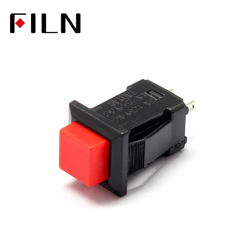 Plastic 10.5mm Square Push Button Switch For Car Modification Light Automatic Lock 250v 1A Sell At A Loss USA