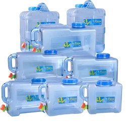 Desert&Fox 5L/8L/12L/15L/18L/20L/22L/25L PC Bidon d'eau Distributeur d'eau de qualité alimentaire Lavabo de voiture avec robinet Voyager Randonnée