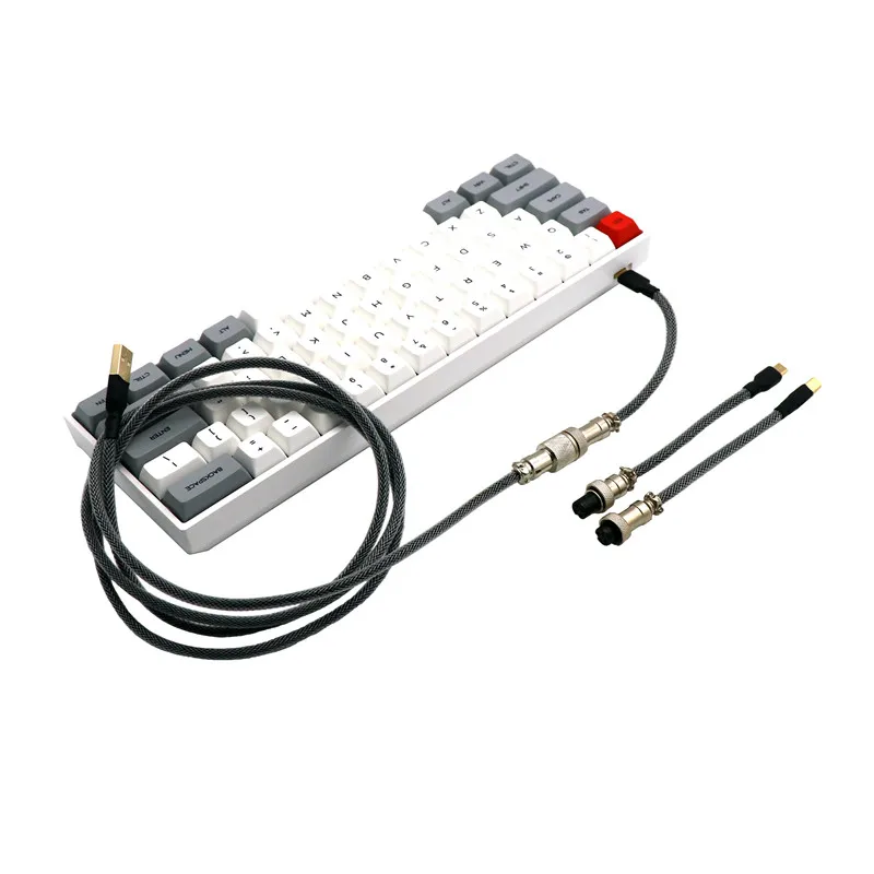 Angitu-Cable USB de teclado mecánico a tipo C, Mini conector de 5 pines, Micro conector con aviador GX12