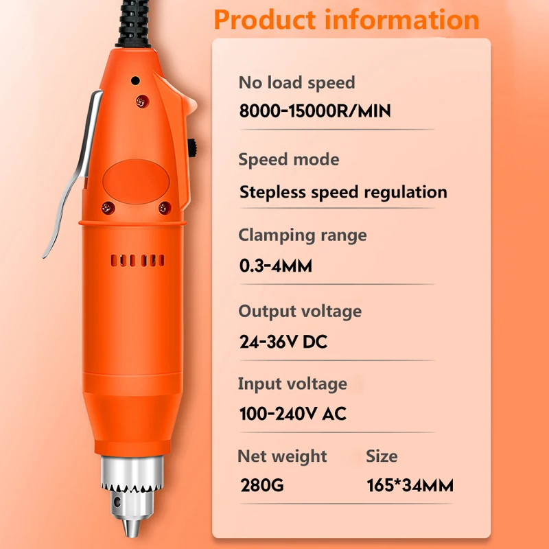 Mini perceuse électrique, 110V/220V, positive, négative, vitesse variable, style Dremel, outils éloignés, mini outils électriques de meulage, stylo