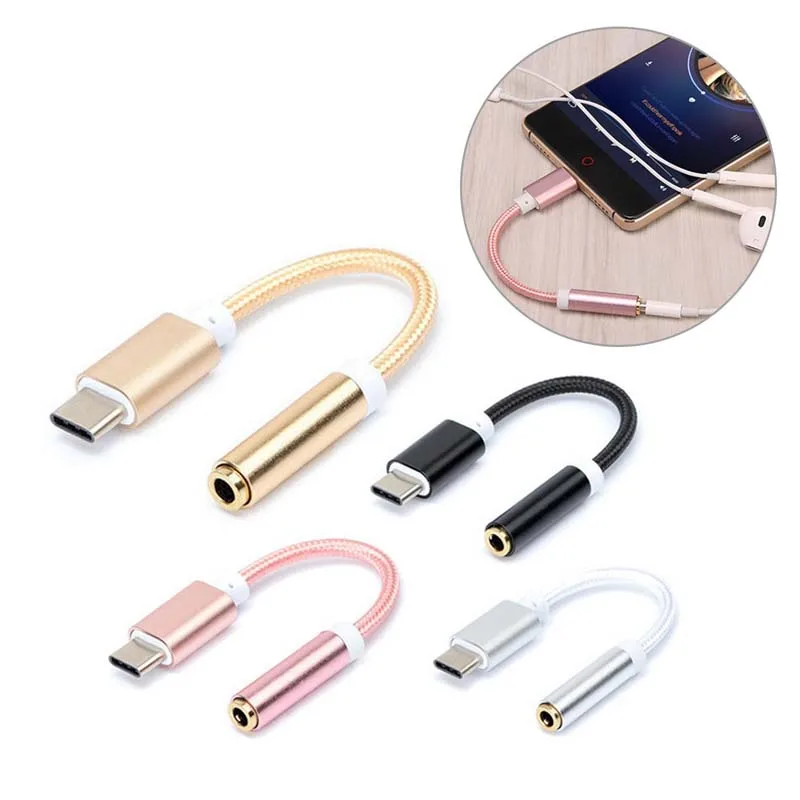 Type-c to 3.5mm adapter max2 Headphone Jack AUX Audio Cable Adapter for Samsung Nokia Xiaomi Huawei Type C Smart Phone