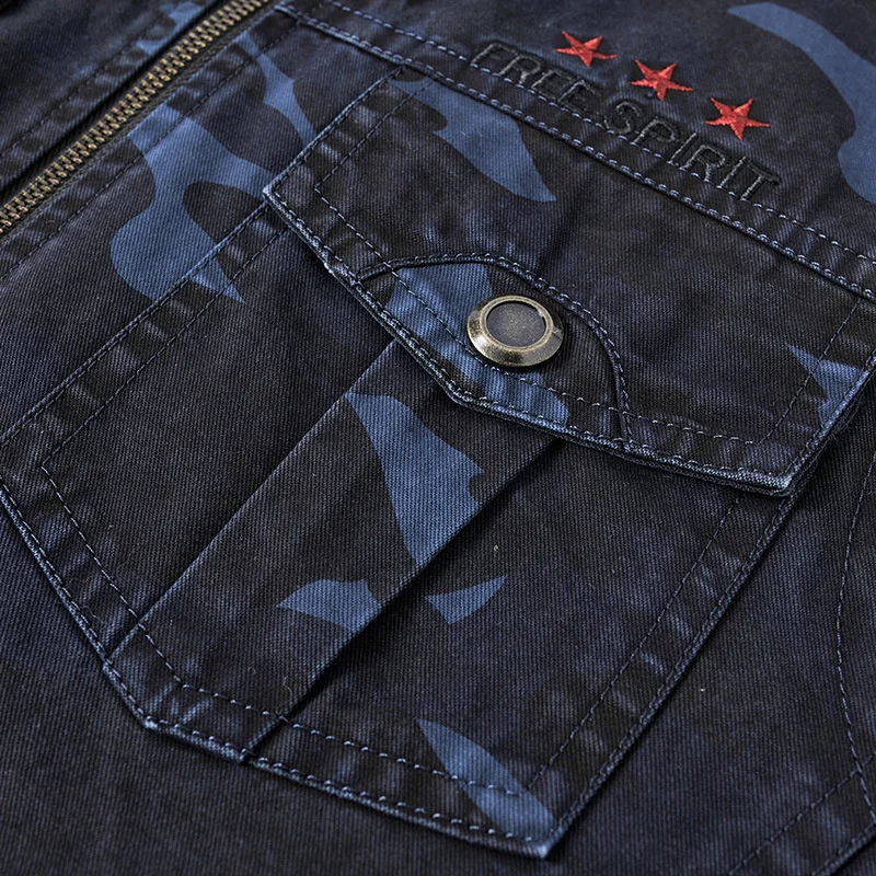 Men's Vest Spring And Autumn New Trend Loose Casual Outdoor Sports Jacket Men's Camouflage Fashion