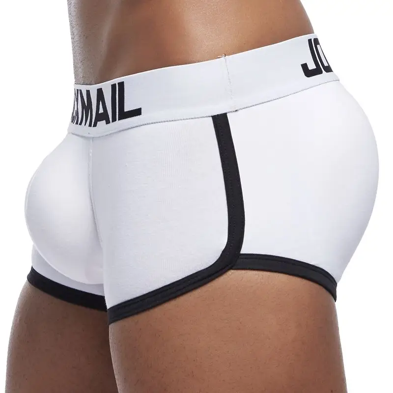 JOCKMAIL Brand Mens Underwear Boxers Trunks with Sexy Gay Penis Pouch Bulge Enhancing Front + Back Double Removable Push Up Cup