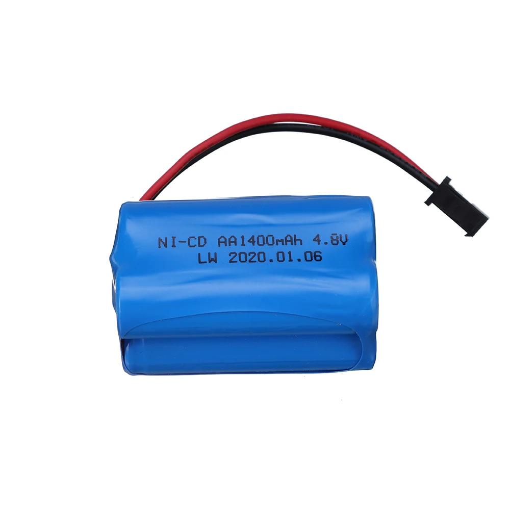 Bateria recarregável com carregador, 4.8v e 1400mah, conjunto para brinquedos rc, carros, tanques de robôs, armas, pilhas aa 4.8v