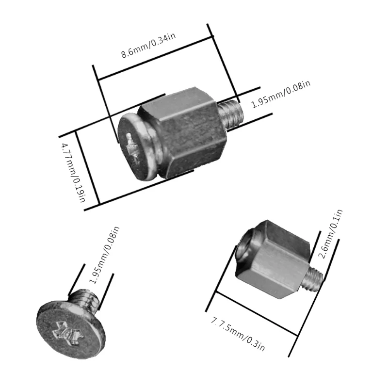 10 Sets M.2 Solid State Disk Mounting Stand Off Screw Hex Nut for A SUS M2 Motherboard SSD Series