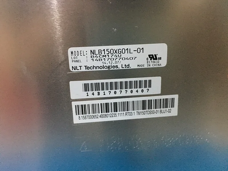 شاشة LCD أصلية NLB150XG01L-01 ضمان لمدة سنة واحدة