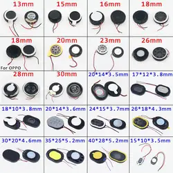 JCD 2Pieces Round Loudspeaker 13 15 17 18 20 23 26 28 30 35 40 mm Buzzer Ringer Speaker Replacement For Cell Phone With Two Line