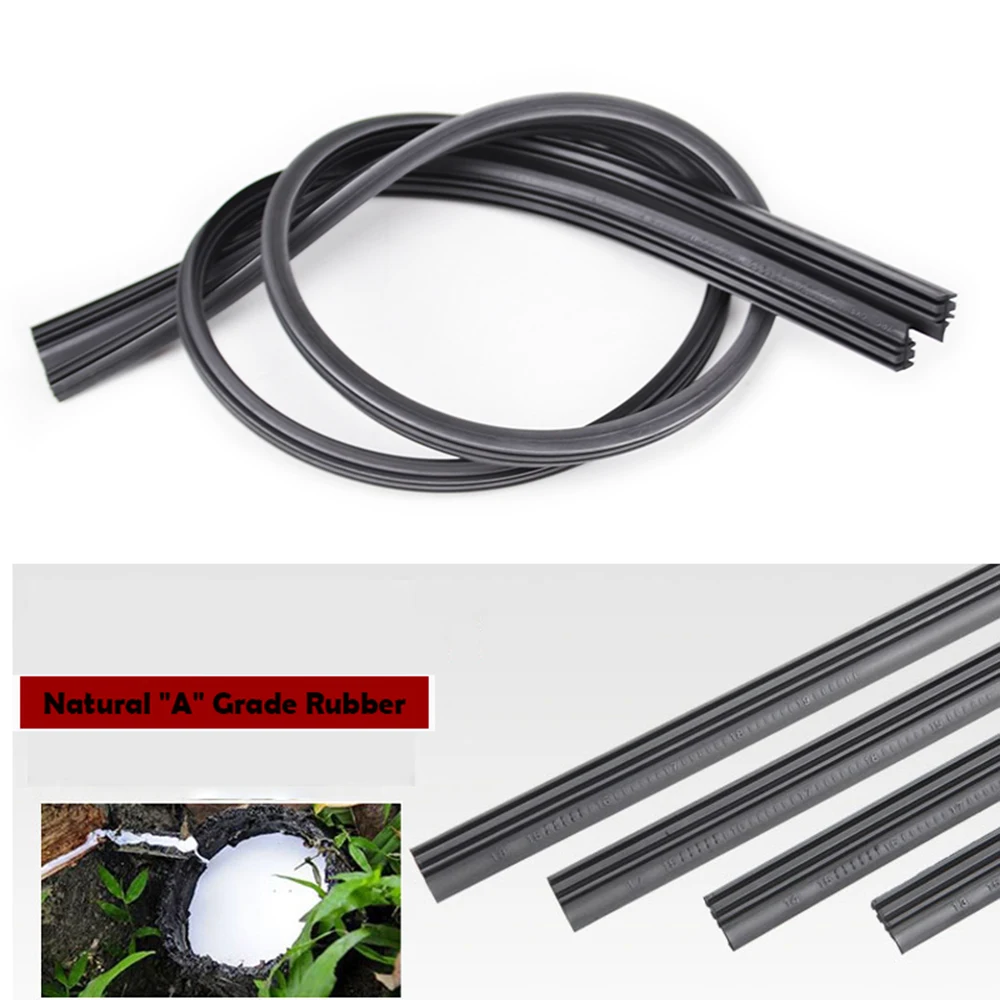 2Pc 6mm 24\'\' 26\'\' Car Rubber Bracketless Wiper Blade Refill Frameless Wiper Refills Universal Windscreen Windshield Front Window