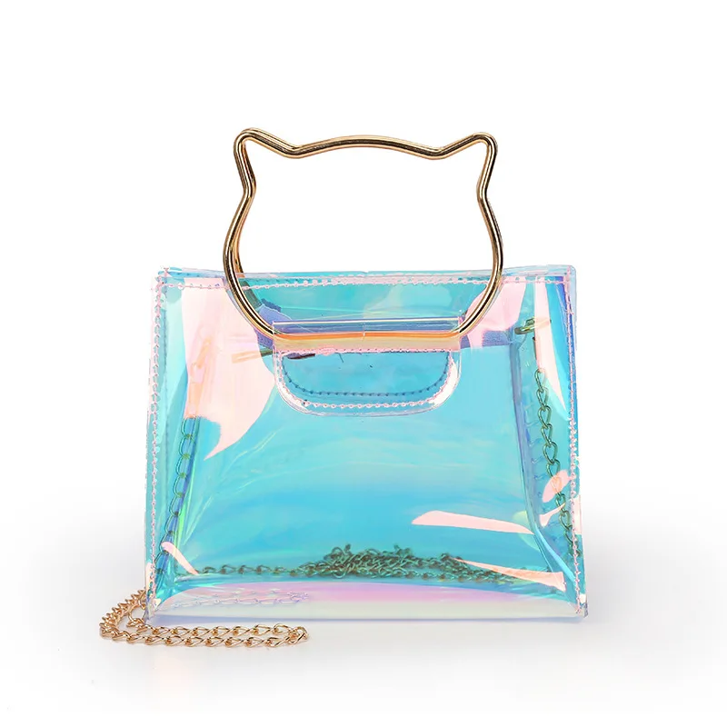 2021 borse trasparenti Laser da donna moda PVC borsa da spiaggia impermeabile borsa a tracolla in gelatina stile coreano