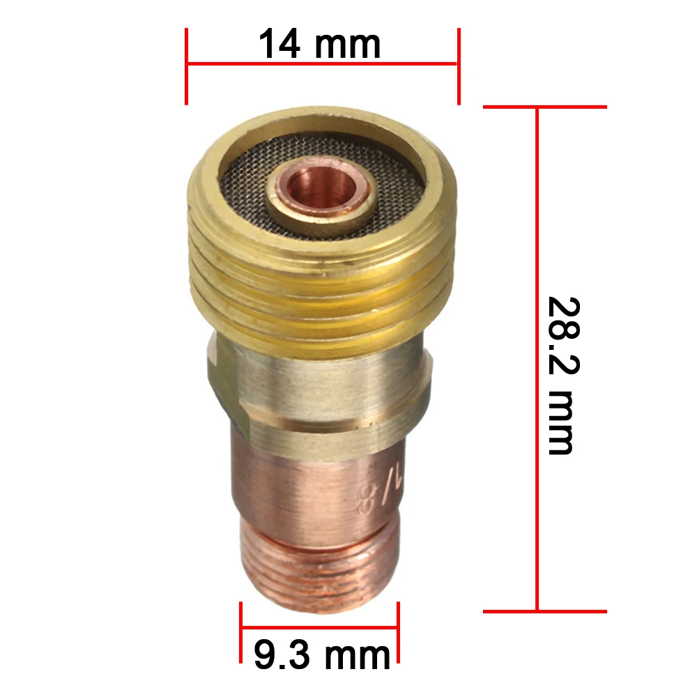 Schweißen Taschenlampe Zubehör 1,0mm/1,6mm/2,4mm/3,2mm Forgelo Messing Spannzangen Körper Stubby Gas objektiv Anschluss Für Tig WP17 WP18 WP26