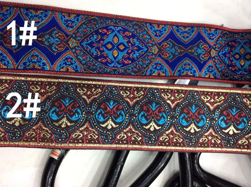 Exotic Arabian lamp embroidery webbing  2''(5cmx8yards )Polyester Woven Jacquard Ribbon DIY costume Belt curtain bag accessories