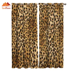 Wild Animald Leopard Window Curtains Living Room Outdoor Fabric Drapes Curtain Home Decor