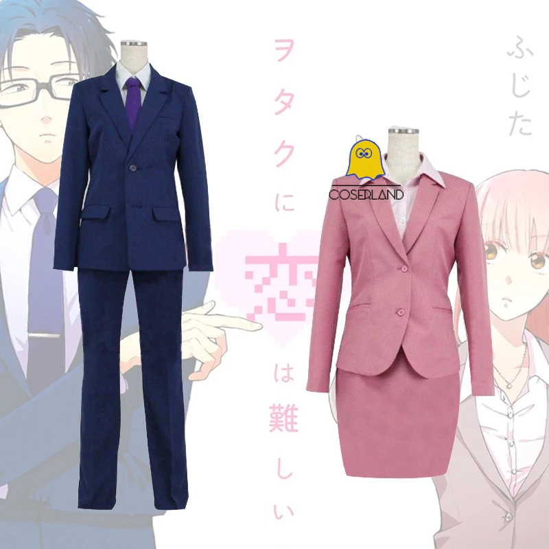 Wotakoi Love is Hard for Otaku Narumi Momose Cosplay Costume Wotaku ni Koi wa Muzukashii Nifuji Hirotaka Suit Halloween Couples