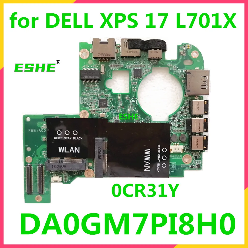 

Original 0CR31Y DA0GM7PI8H0 USB Audio Port HDMI WiFi Board for DELL L701X Series USB Audio Port HD