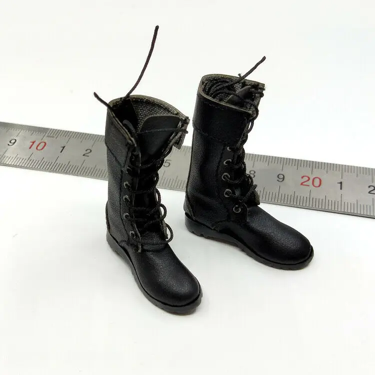 

Black 1/6 Scale Solid Boots Model for 12" Action Figure