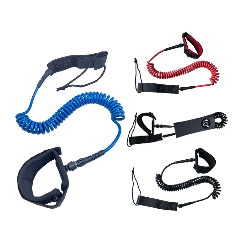 7mm Inflatable Surfboard Sup Elastic Safety Rope 10feet Sup Foot Rope Leash Ankle Cord Strap