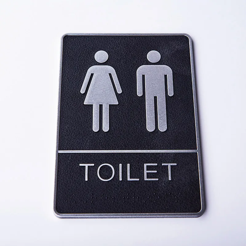 Men\'s And Women\'s Toilet Doorplate Signs Creative Toilet Wall Sign Decor Door Toilet Signage Icon Door WC Sign Plate