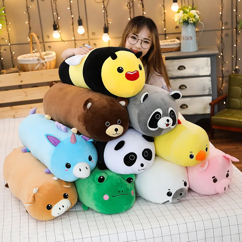 Funny animal Plush Pillow Cute cartoon plush toy cloth Panda/pig/frog/chicken/sea lion Suitable for adults/children