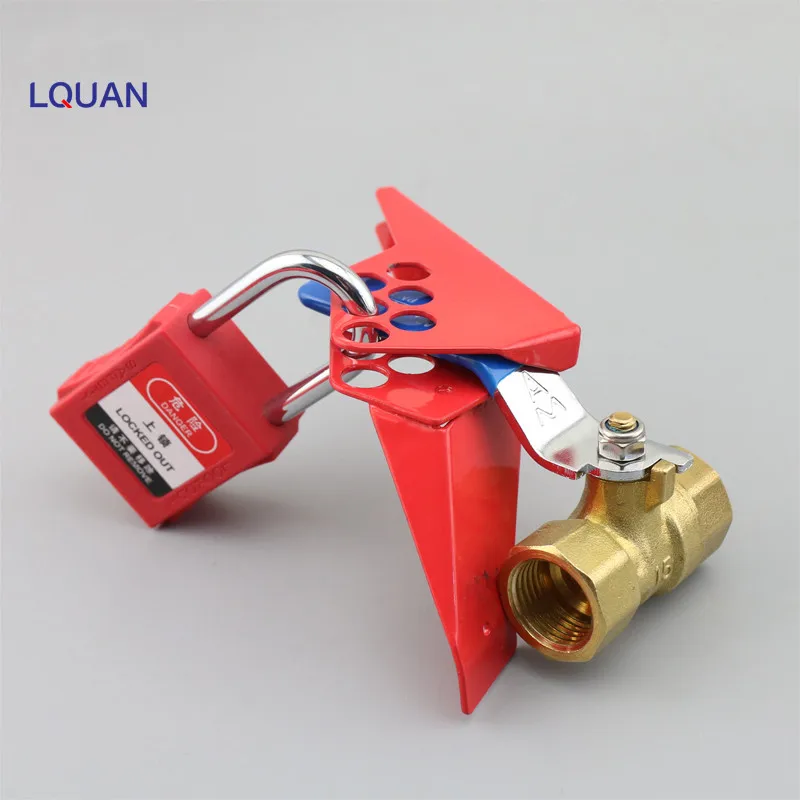 Standard Ball Valve Lockout Steel Wedge-Style Ball Valve Safety Lock Device For 1/2