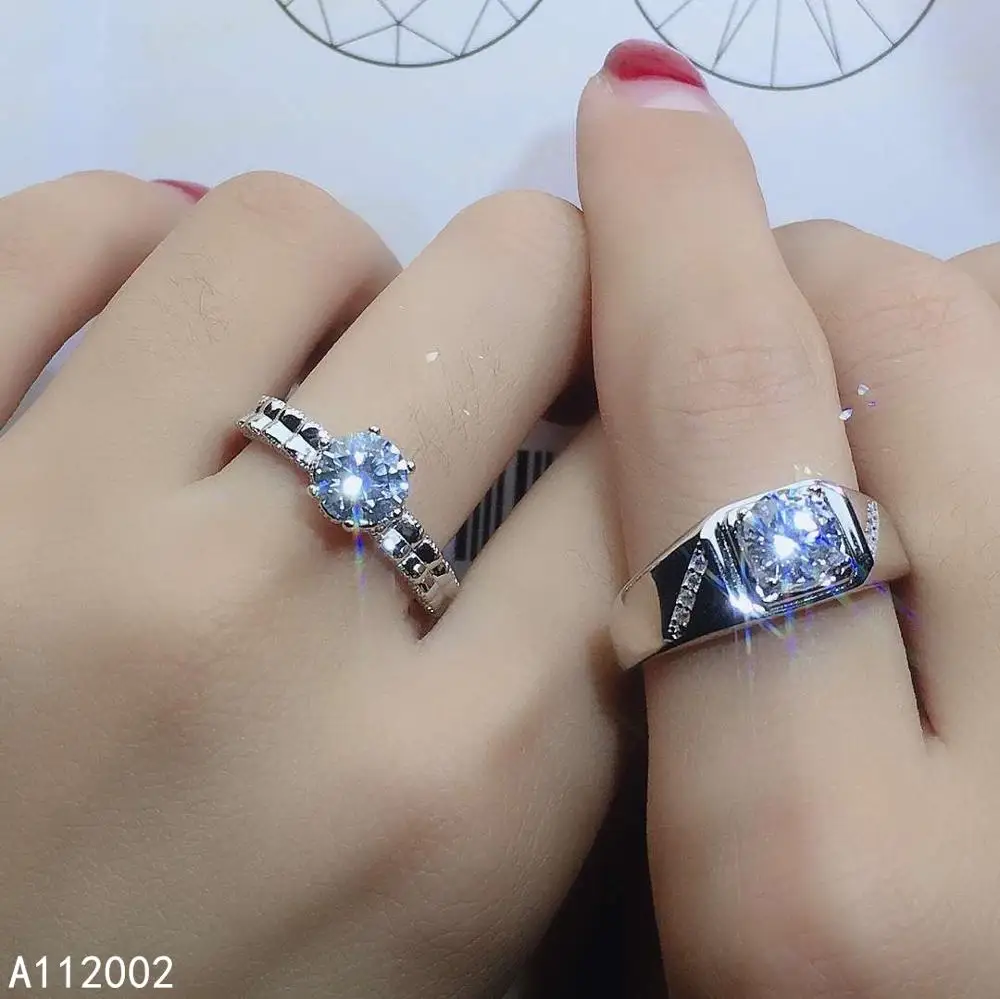 KJJEAXCMY Fine Jewelry Mosang Diamond 925 Sterling Silver New Couple Women Men Ring Support Test Luxury