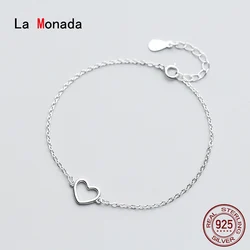 La Monada Heart Bracelets For Women Silver 925 Sterling Fine Silver 925 Jewelry For Women's Bracelets Chain Female