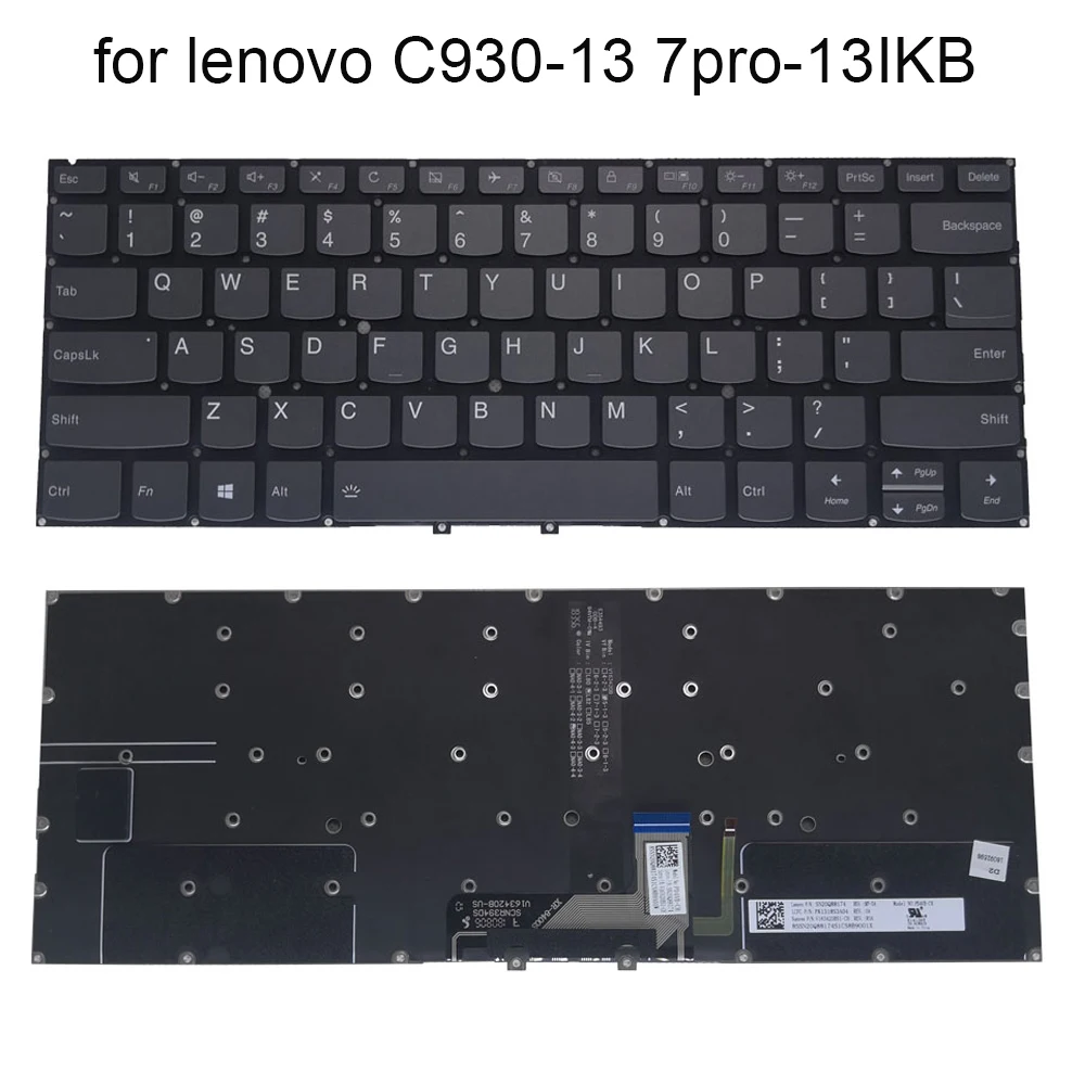 

US backlight keyboard For Lenovo Yoga 7 Pro-13IKB 930-13IKB C930 13IKB English notebook PC keyboards New PD4VB CH V163420BS1