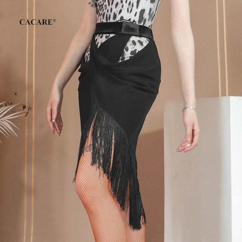 

Latin Skirt Dance Costume Fringe Waltz Dress Dancing Competition Dresses Wear Standard Costume Tango Latina D1056 Tassels Hem