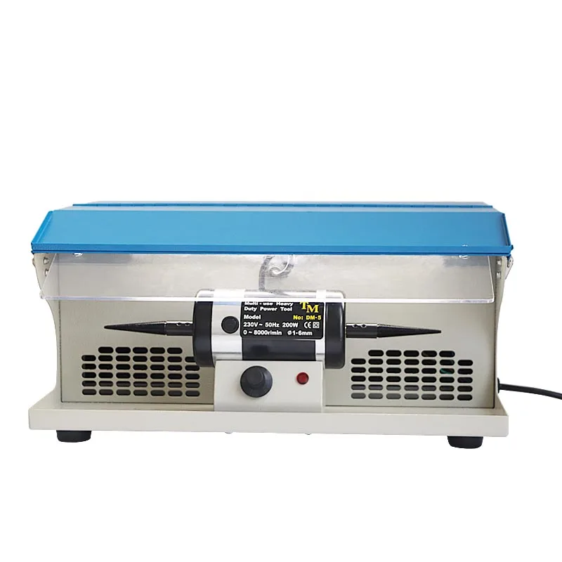 DM-5 vacuum polishing machine desktop double-head cloth wheel machine with lamp tube speed control polishing machine gold and si