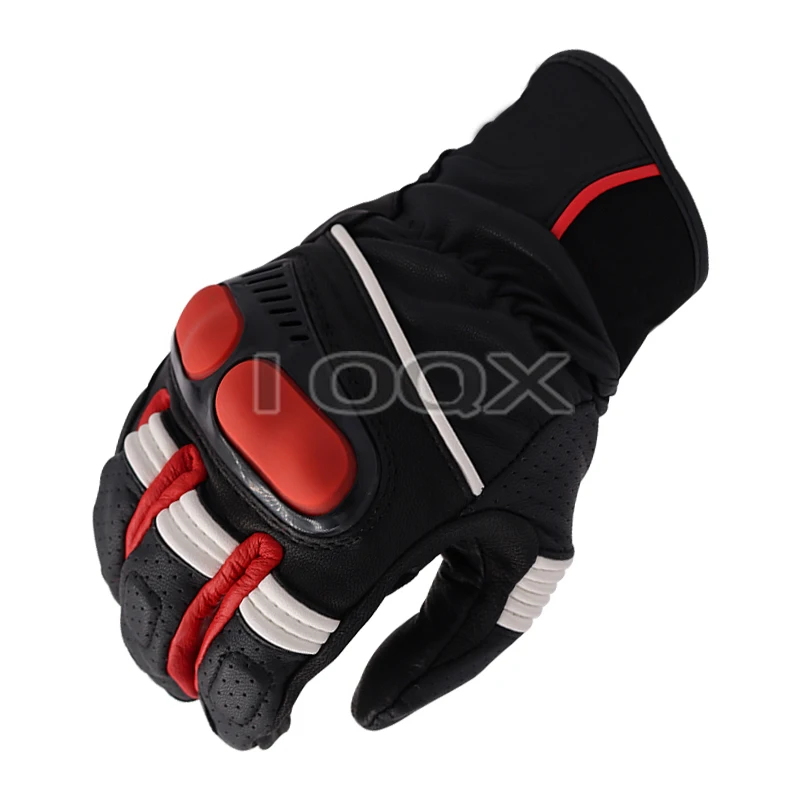 

Free Shipping 2020 Moto Racing Motorcycle Gloves Hyperions Short Leather Motorbike Gloves Black Neon Red