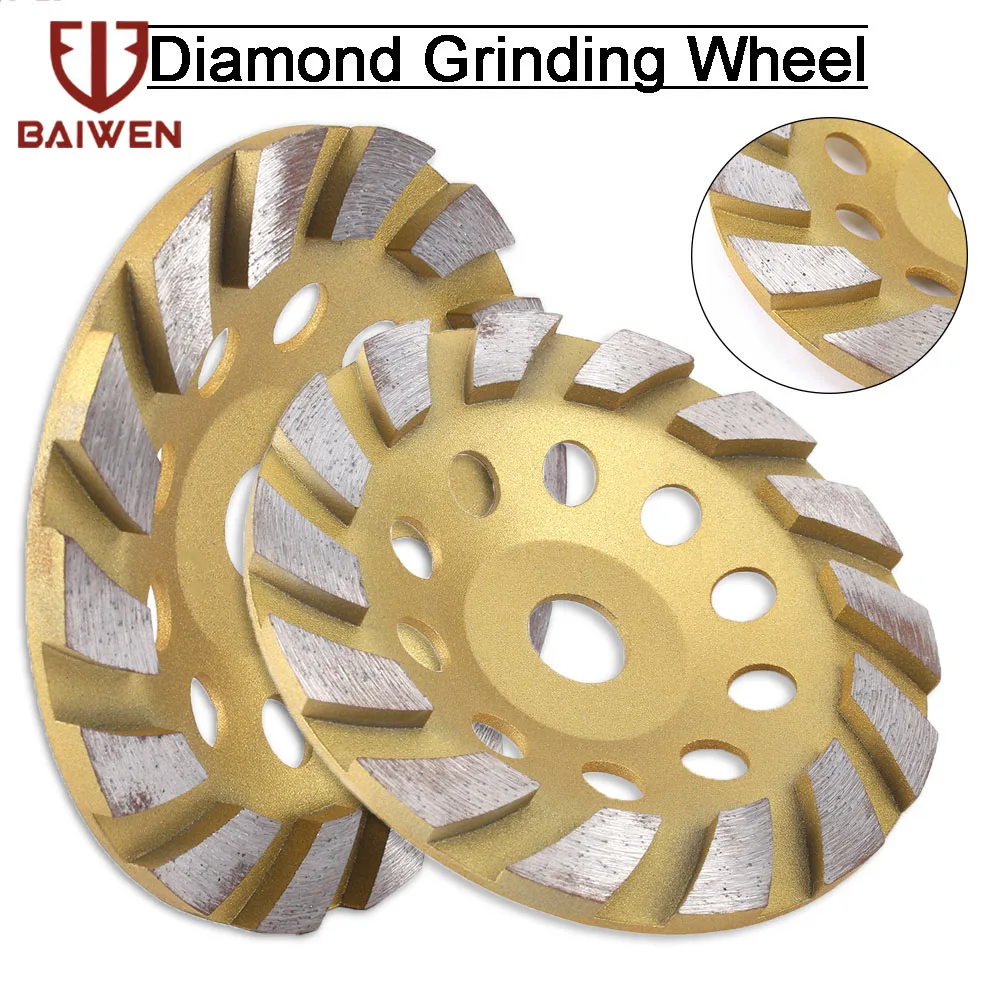 100/125/150/180mm Diamond Grinding Disc Abrasive Grinder Wheel Tools Bowl Shape for Concrete Tile Granite Polishing Tools