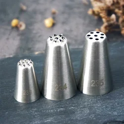 #233 234 235 Multi-Open Nozzle Tip Stainless Steel Icing Piping Nozzles Cake Cream Decorating Create Grass Cupcake Mont Blanc