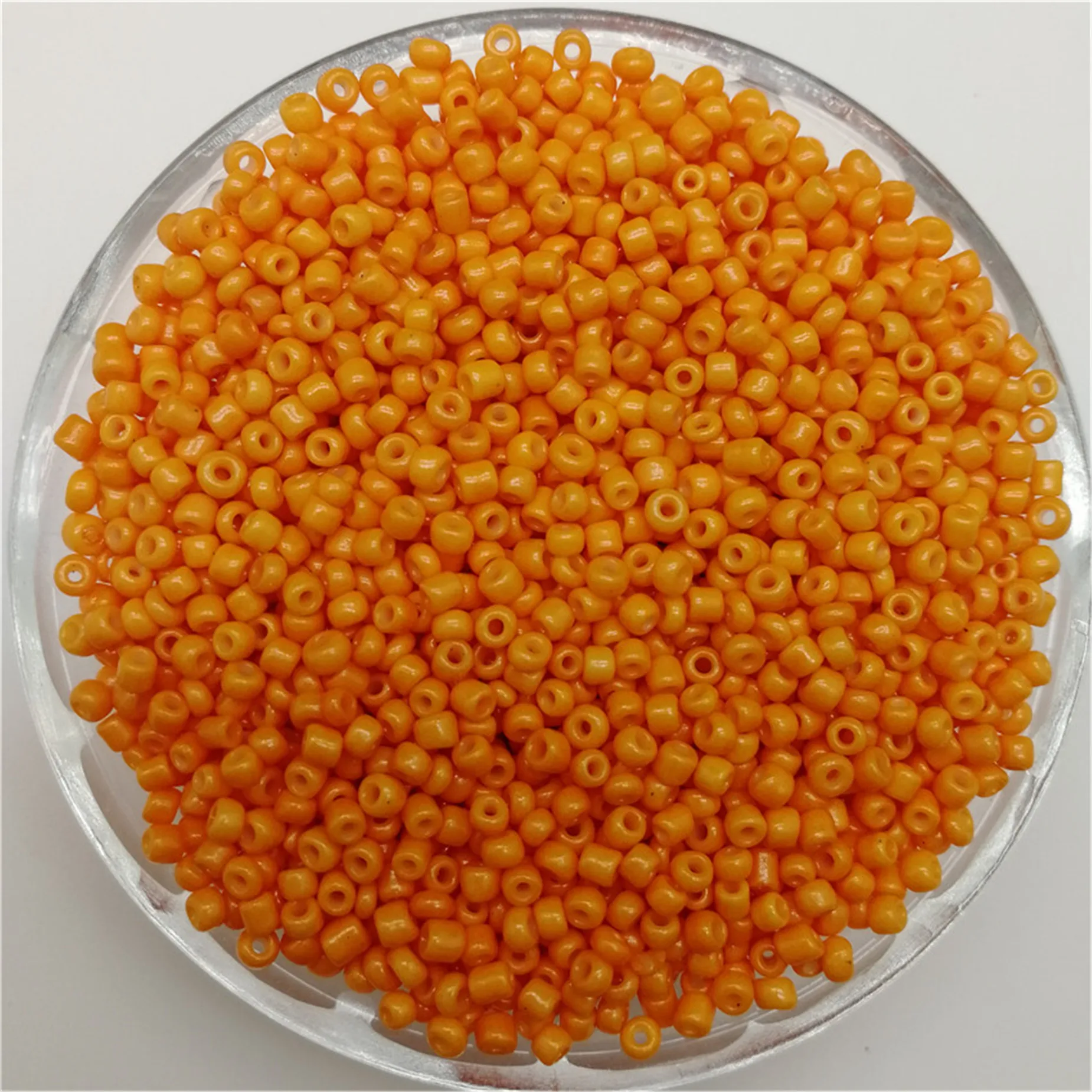 2 / 3 / 4mm Orange Czech Glass Seed Spacer beads Jewelry Making DIY A04