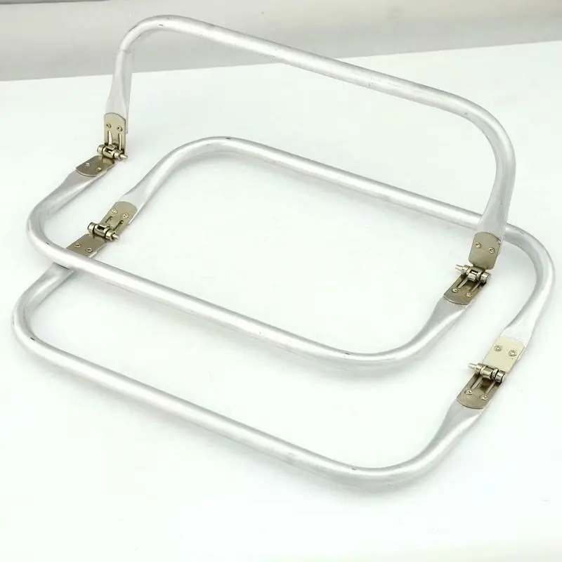 

Tubular Spring Loaded Aluminum Rectangular Purse Handles Fashion Bag Handle Part Accessories