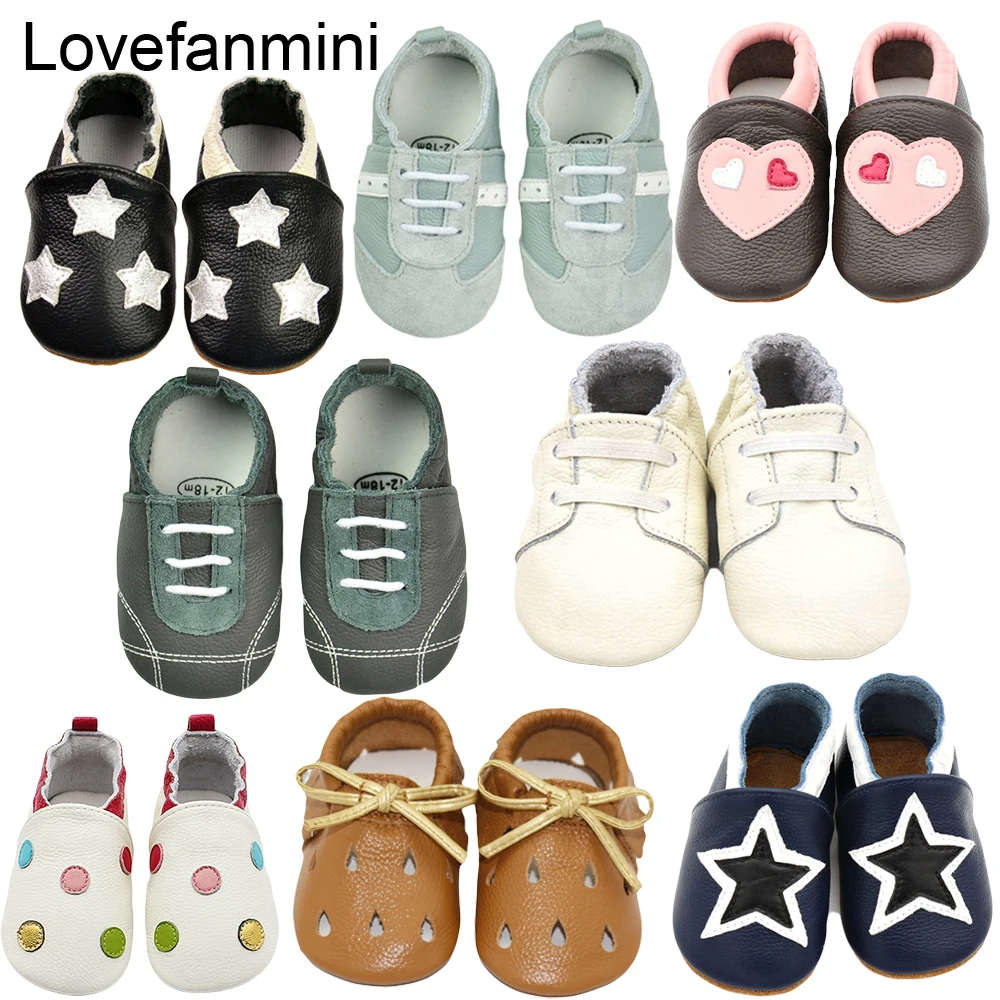 Baby Shoes genuine cow leather soft sole bebe newborn booties babies Boys Girls Infant toddler Moccasins Slippers First Walkers