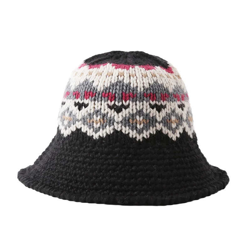 Female Knitting Bucket Hats Harajuku Bucket Hat Fishing Outdoor Panama Hip Hop Cap Men\'s Summer for Fisherman Hat Women Spring