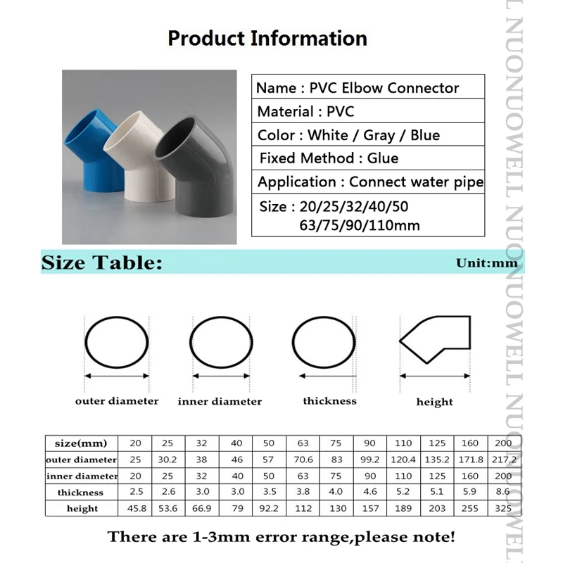 5 sztuk/partia 20 25 32mm PVC 45 stopniowe złącze łokciowe akwarium akwarium akwarium DIY narzędzia do nawadniania ogrodu wodociągowa rura Adapter