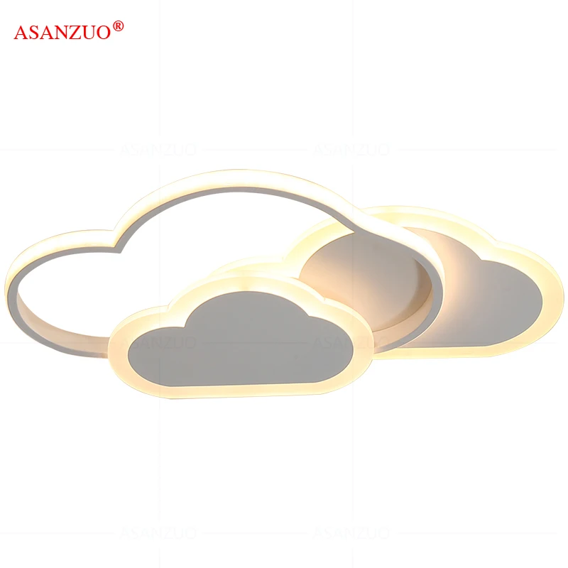 Modern LED Ceiling Lamp for Children\'s Room Bedroom Study Lighting Fixtures Pink White Creative child Cloud Ceiling light