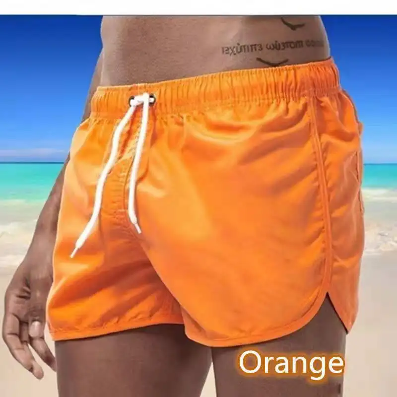 Summer Men\'s Swimwear Shorts Brand Beachwear Sexy Swim Trunks Men Swimsuit Low Waist Breathable Beach Wear Surf