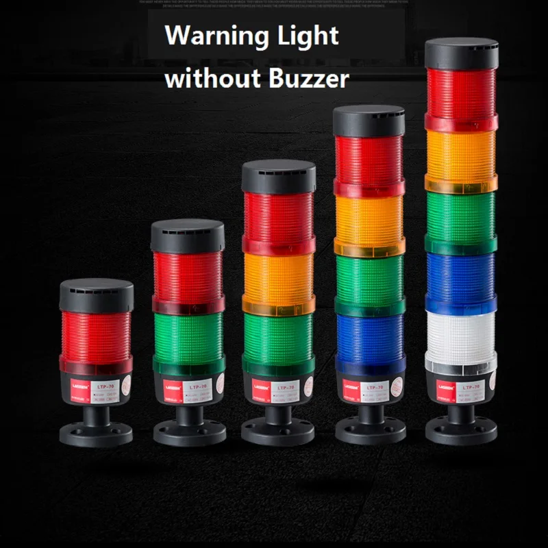 Stack Lamp Industrial Emergency Light LED Warning Light Industrial Light Tower DC12V/24V AC110V/220V/380V without Buzzer