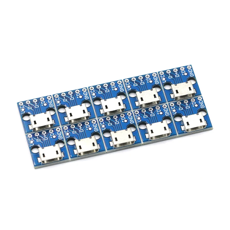 Плата Micro USB 5 шт., адаптер питания 5 В, коммутационный интерфейсный модуль для Arduino