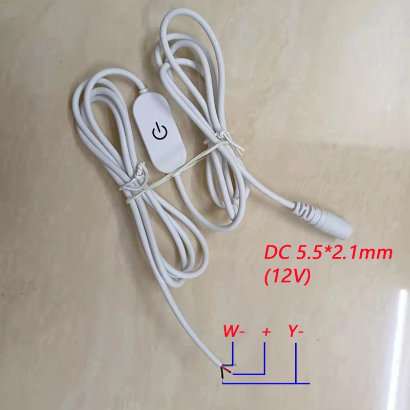 LED Touch Switch Dimming Controller USB Interface With 2 Meters Line Welding 3W 3colors Light Board Input 5V 12V.
