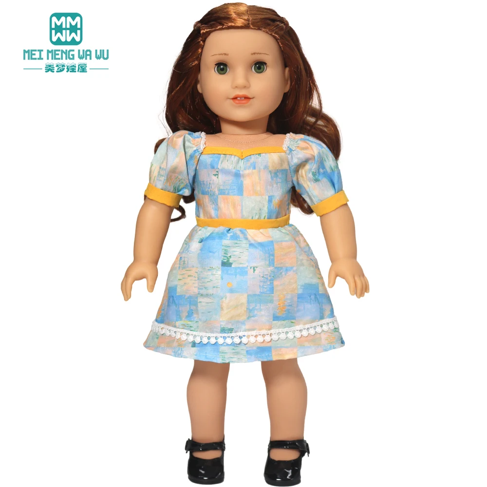 Roupas para Brinquedos de Bonecas Americanas, Fits 43-45cm, Acessórios de Boneca Recem Nascida, Vestidos de Moda, Girl\'s Gift