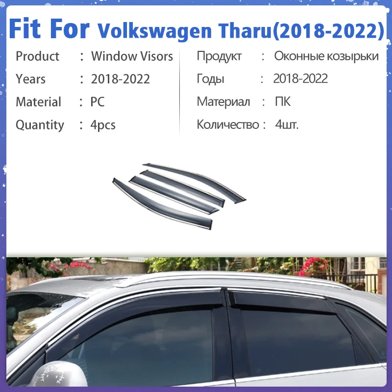 Fenster Visier Schutz für Volkswagen VW Tharu 2018-2022 Vent Abdeckung Trim Markisen Heime Schutz Sonne Regen Deflektor Zubehör